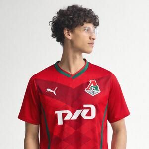 Official Puma Lokomotiv Moscow Jersey Season 2013 Red RZD Soccer Shirt Size S